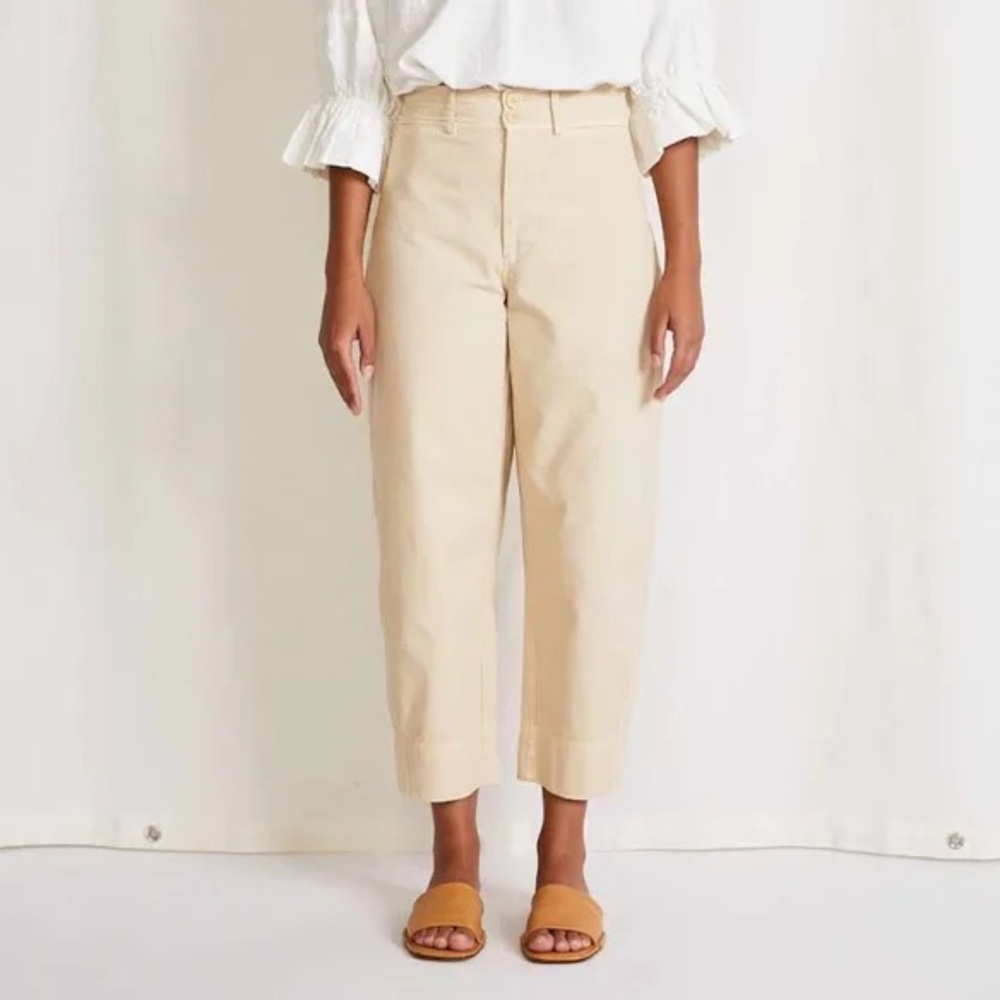 Apiece Apart Chino Mari Barrel Pant - Size 16/18 - Sand